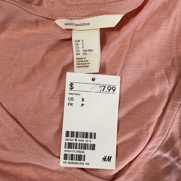 H&M • Pink V-neck Jersey Dress - Picture 7 of 9